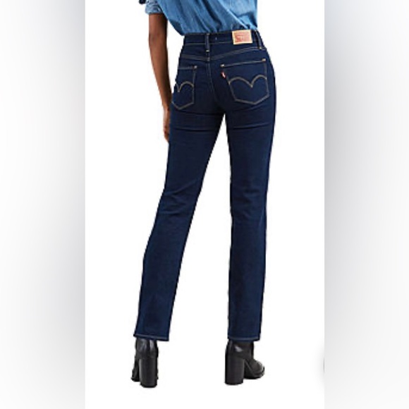 Levi's® 724™ High Rise Straight Jeans dark blue stretch 27 - Picture 3 of 10